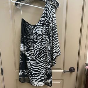 One sleeved mini dress